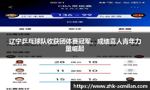 辽宁乒乓球队收获团体赛冠军，成绩喜人青年力量崛起